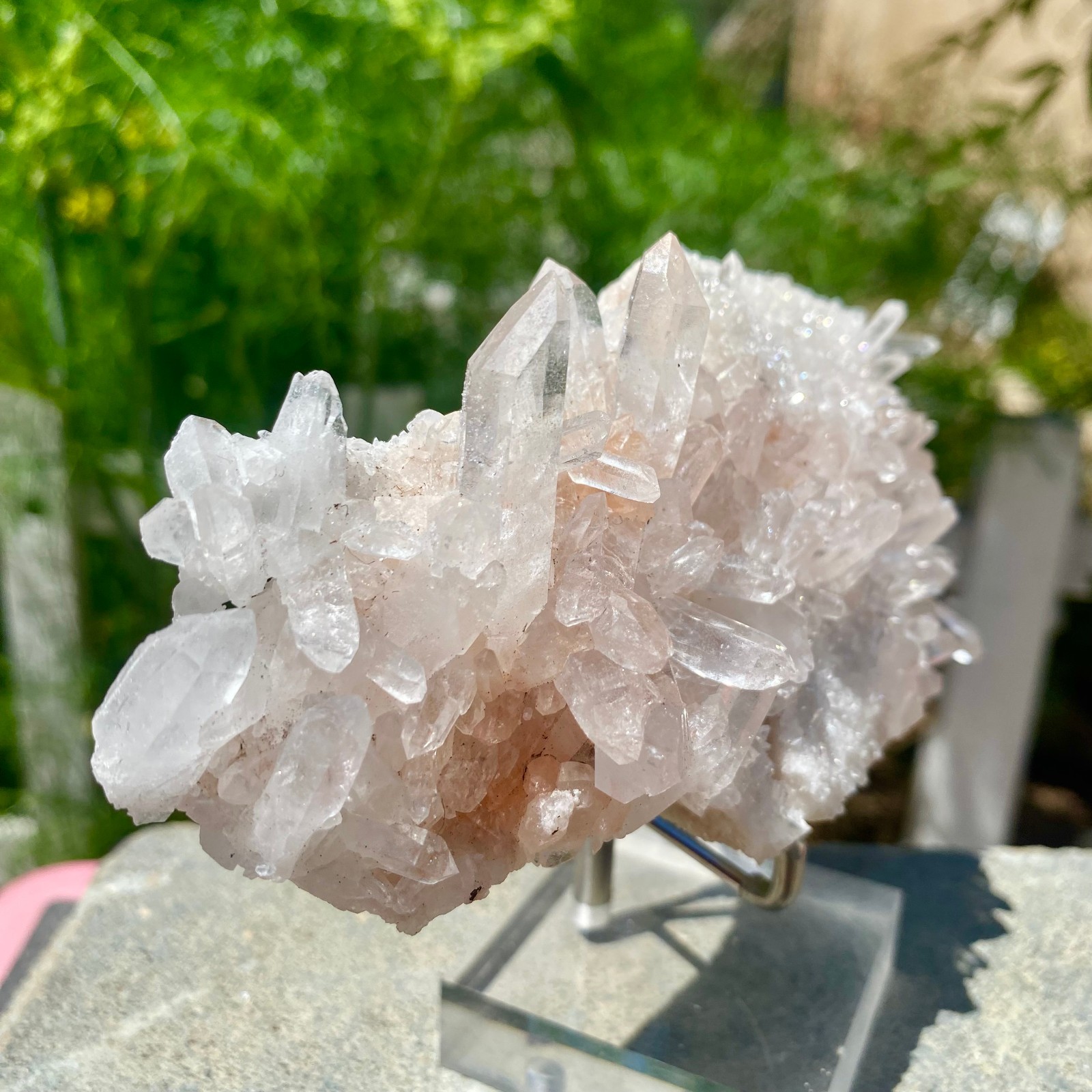 282G Natural Clear White Crystal Quartz Cluster Energy Healing Specimen