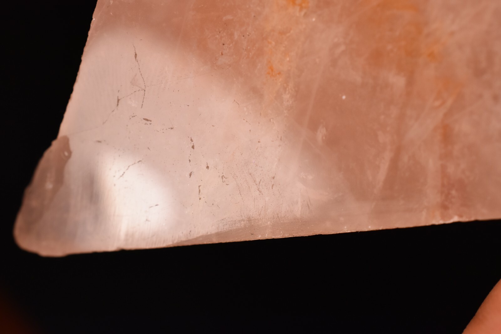 *ROSE QUARTZ* Slab 6.8cm 88g Seer Stone Palm Rough Polished Healing Crystal Love