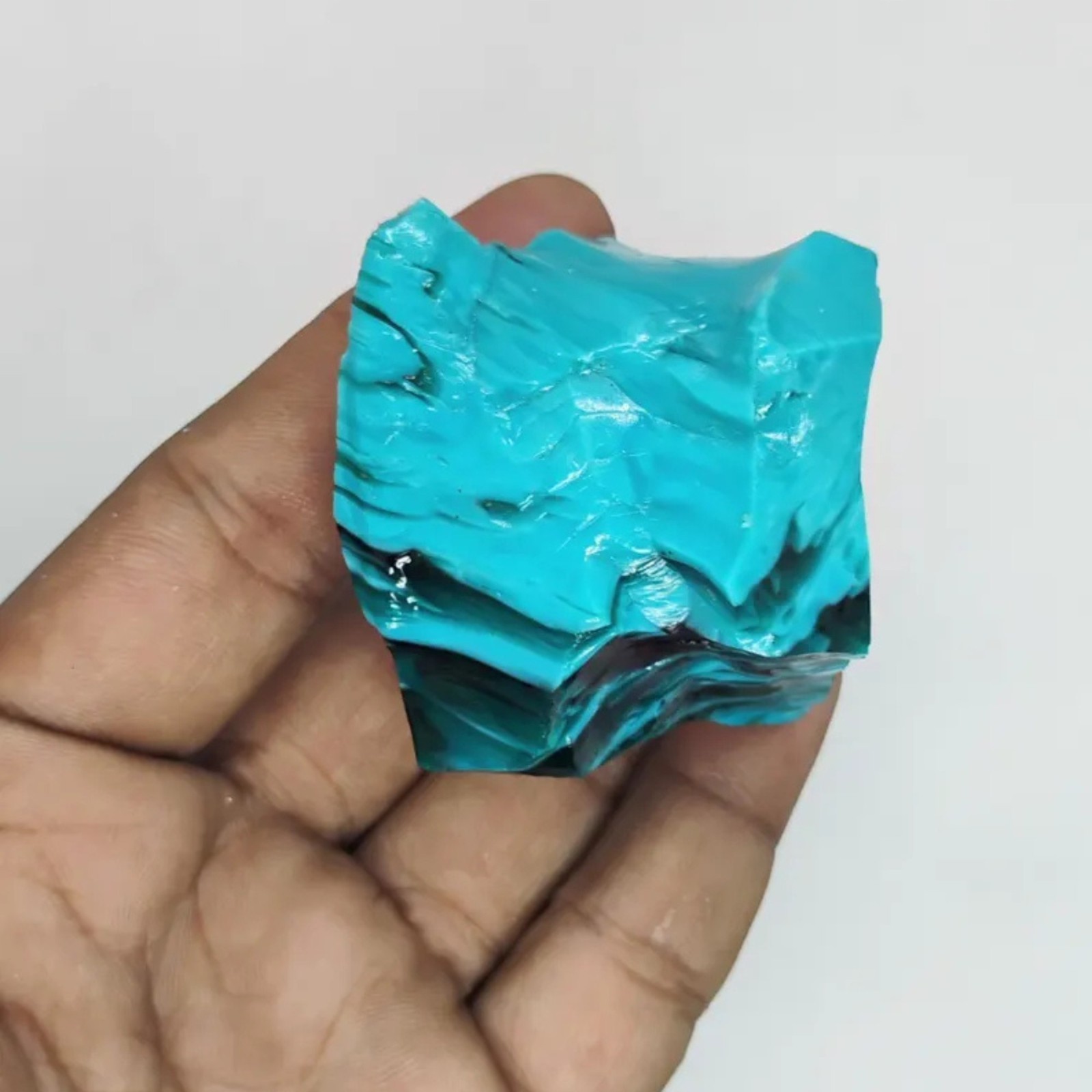 Turquoise Obsidian Rough Gemstone Natural Raw Healing Crystal 225-325CT