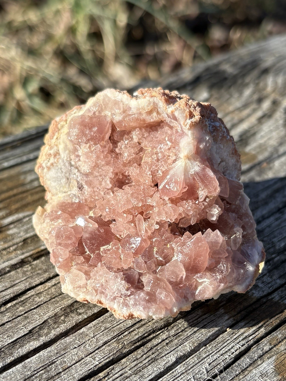 Bright Pink Amethyst Cluster- Natural 2.3” Druzy Pink Amethyst Geode Argentina
