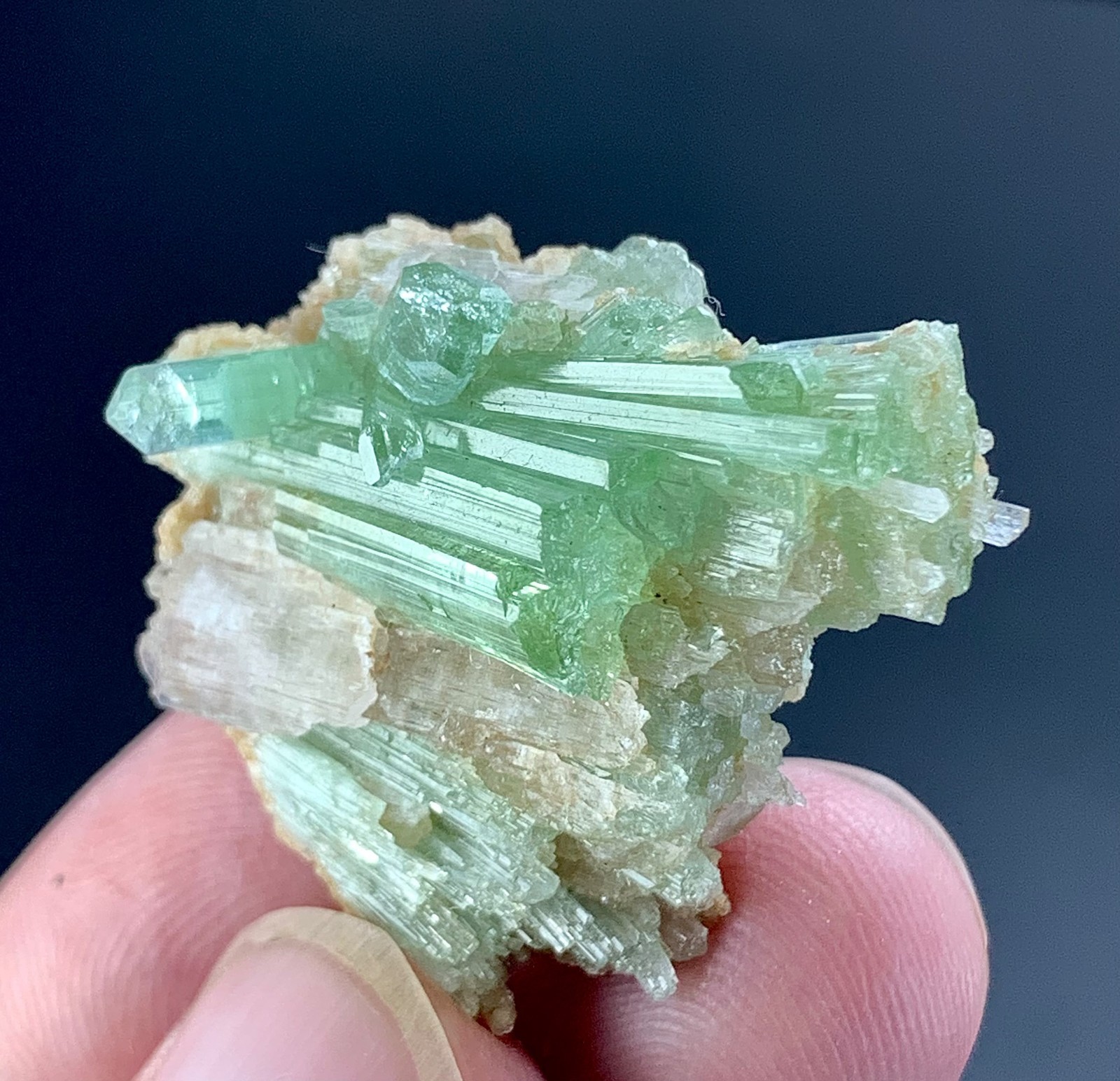 49 Carat Tourmaline Crystal With Kunzite Specimen From Afghanistan