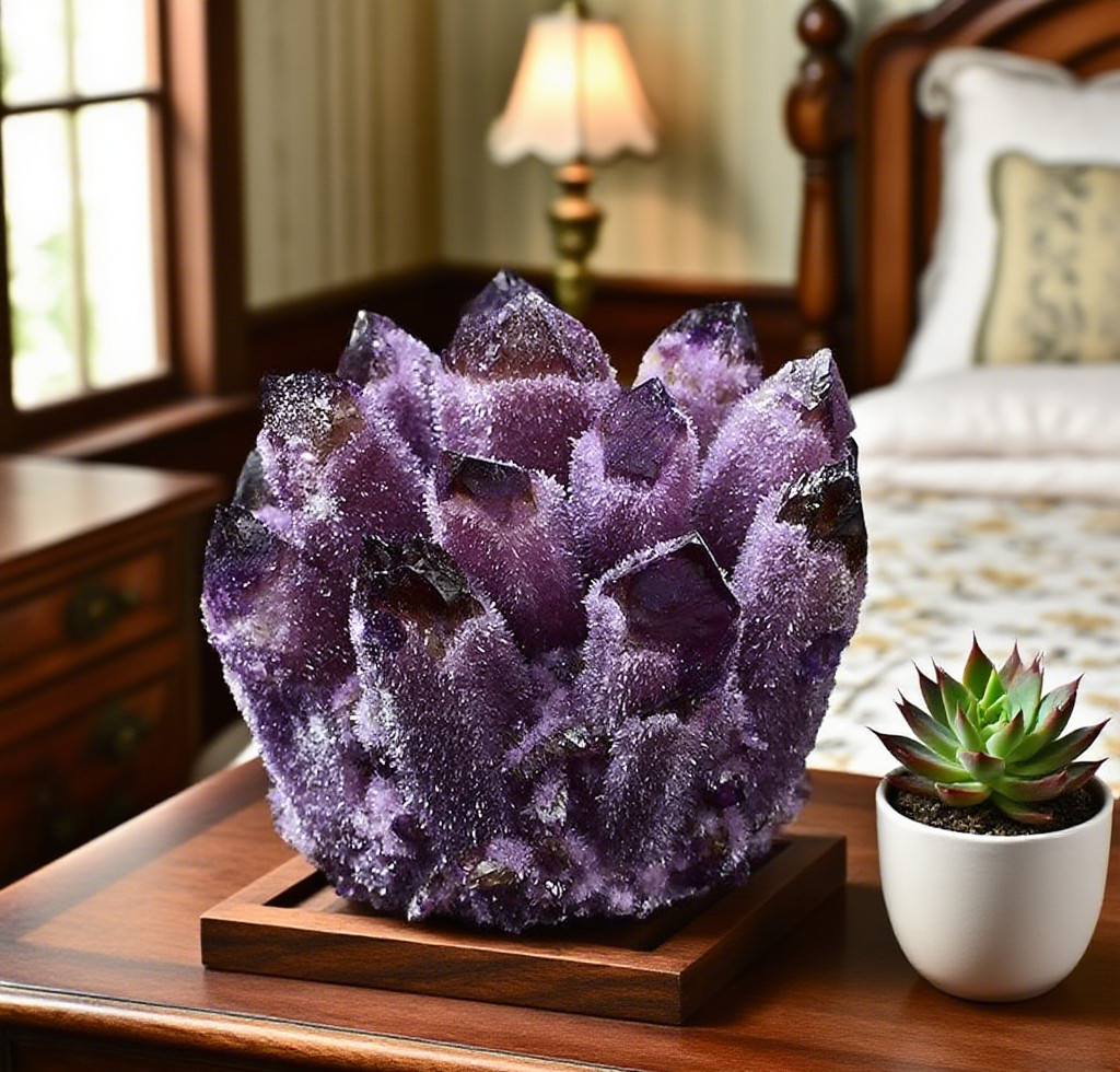 700g+ Natural Rare Large Deep Purple Amethyst Crystal Cluster Mineral Specimens