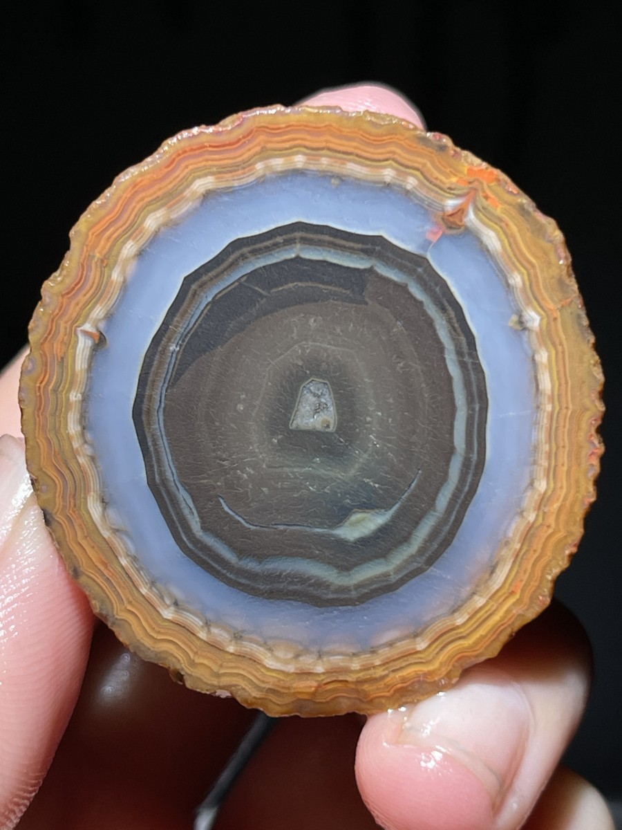1pair Chinese natural Warring States Red agate crystal hole crystal 97g A28