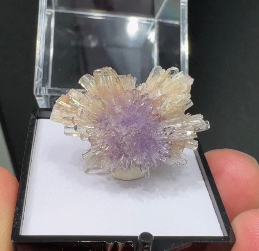 Natural and unique purple gypsum flower