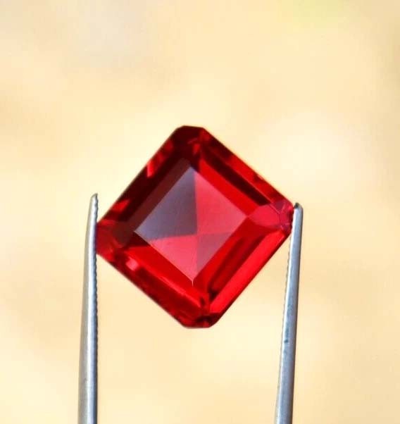 9.50 Ct Natural Radiant Cut Burmish Red Ruby Certified Loose Gemstone