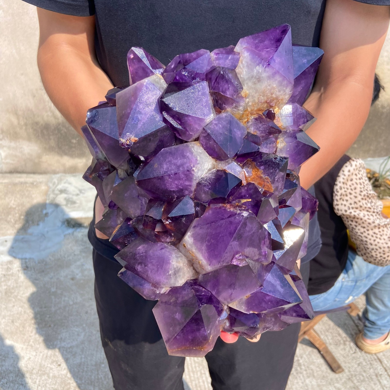 30.5lb Natural Amethyst geode quartz cluster crystal specimen Healing