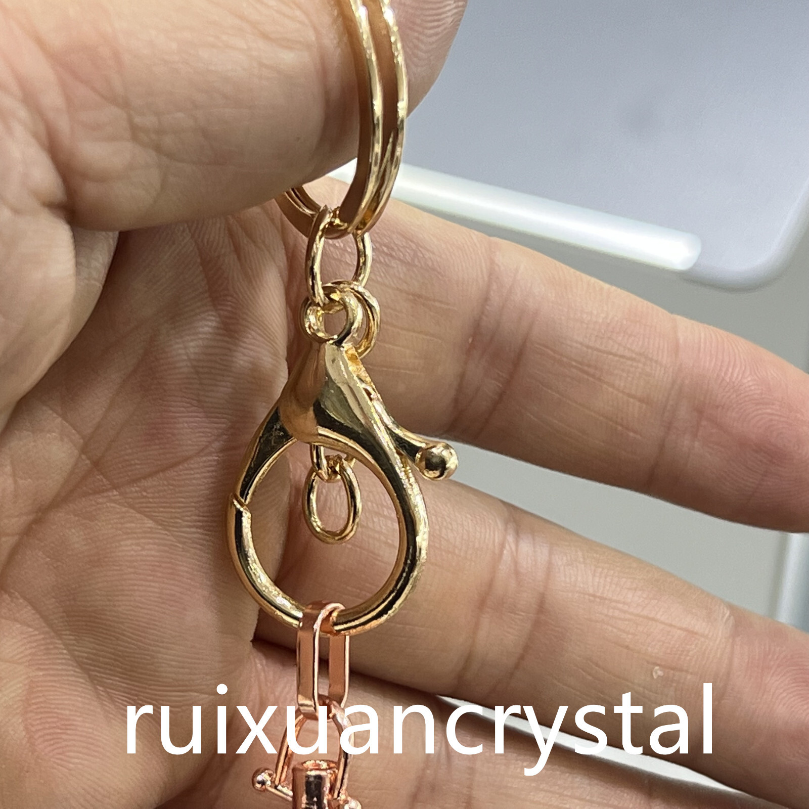 1pc Natural Aventurine Quartz Sphere cage key chain Crystal Reiki Healing