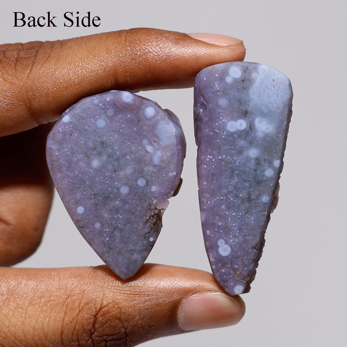 Dreamwork & Intuition— 2 PC Mystic Grape Agate Drusy Crystals— Rare Bubble Pair