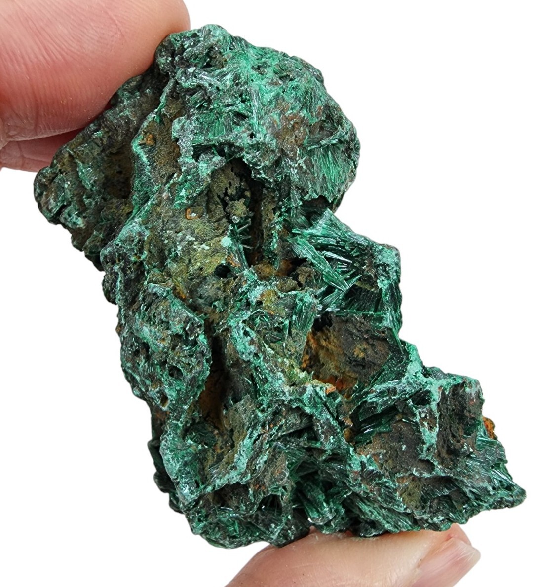 Velvet Malachite Fibrous Specimen from the Congo 60.2 grams.