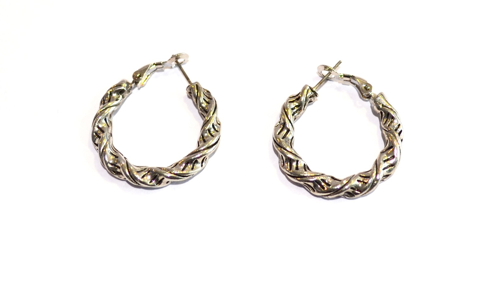 silver hoop earrings Jewelry