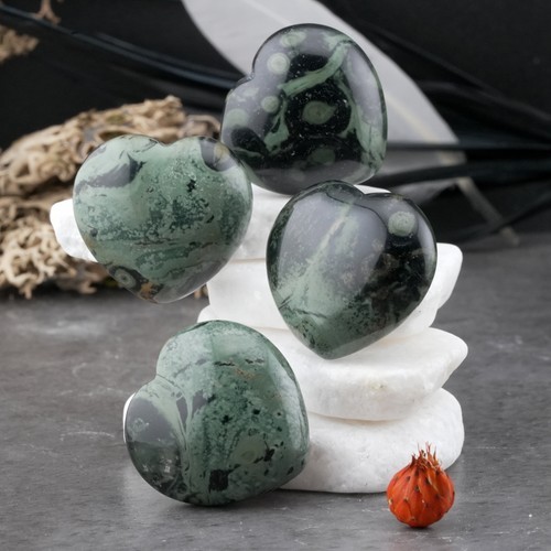 Kambaba Jasper Mini Heart Crystal Gift Spiritual Protection Decor Healing Stone