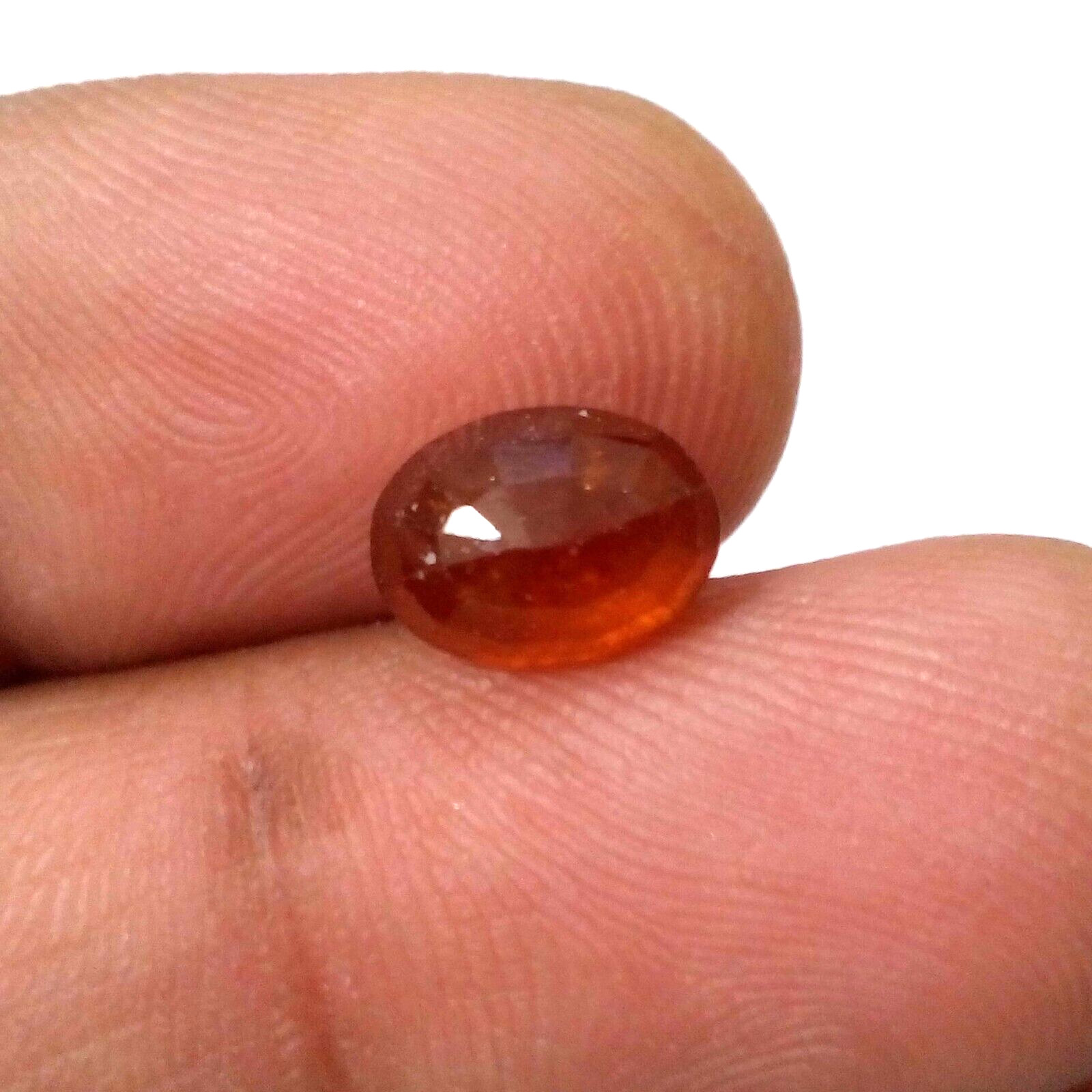 To Quality Fine Hessonite Garnet Oval Shape 3.14 Crt Faceted Loose Gemstone