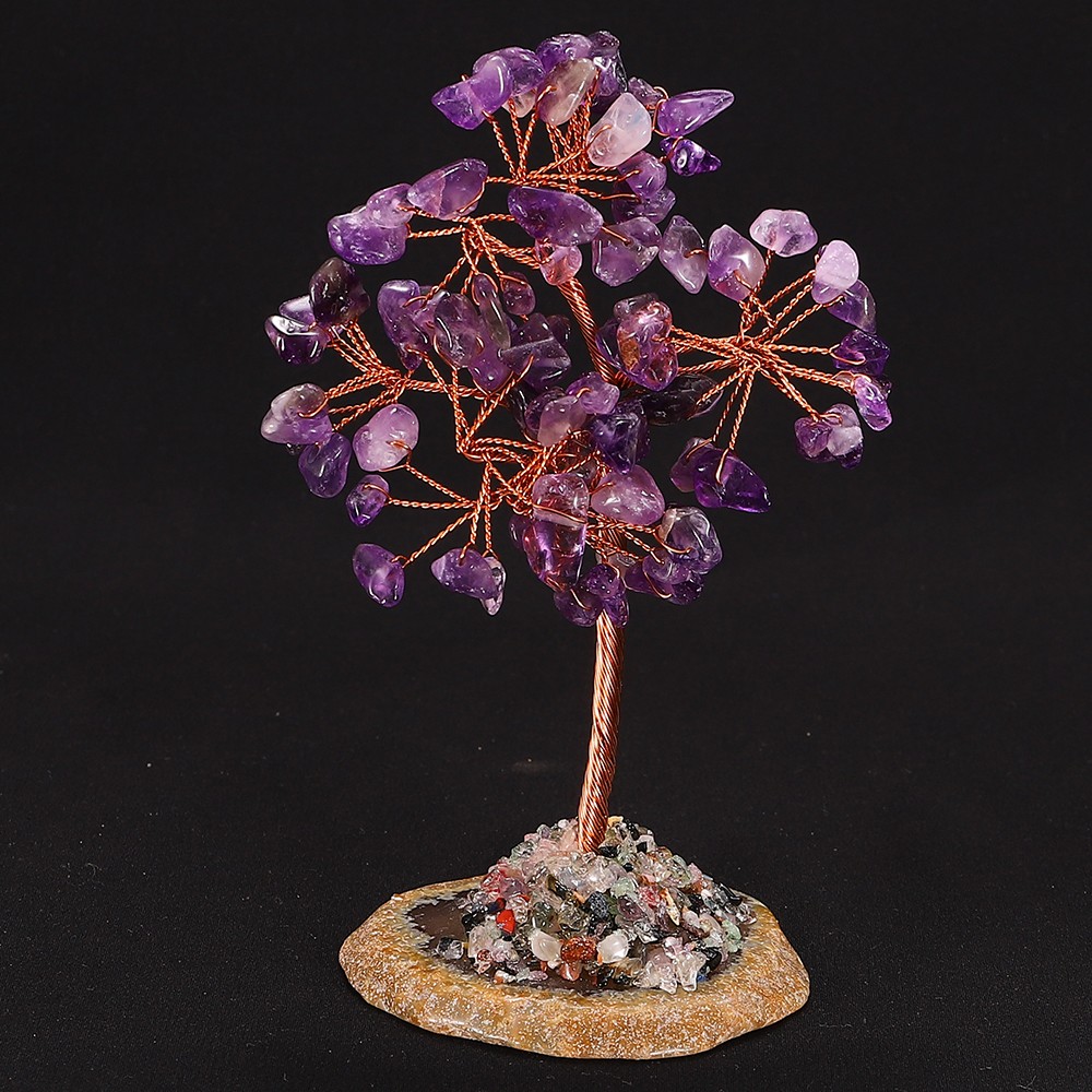 Crystal The Tree Money Bonsai Tree of life Healing Feng Shui Statues