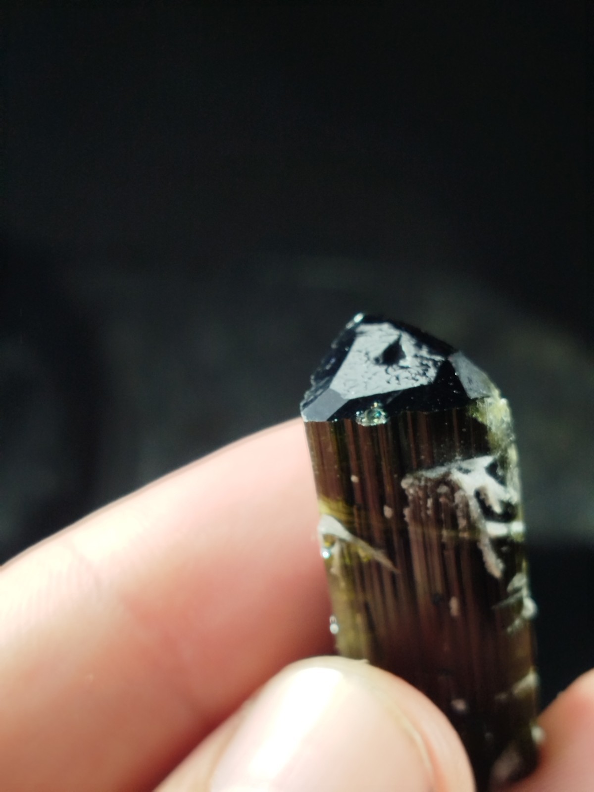 Green Cap Tourmaline With Feldspar Crystal From Astak Nala Skardu Pak 14 Grams