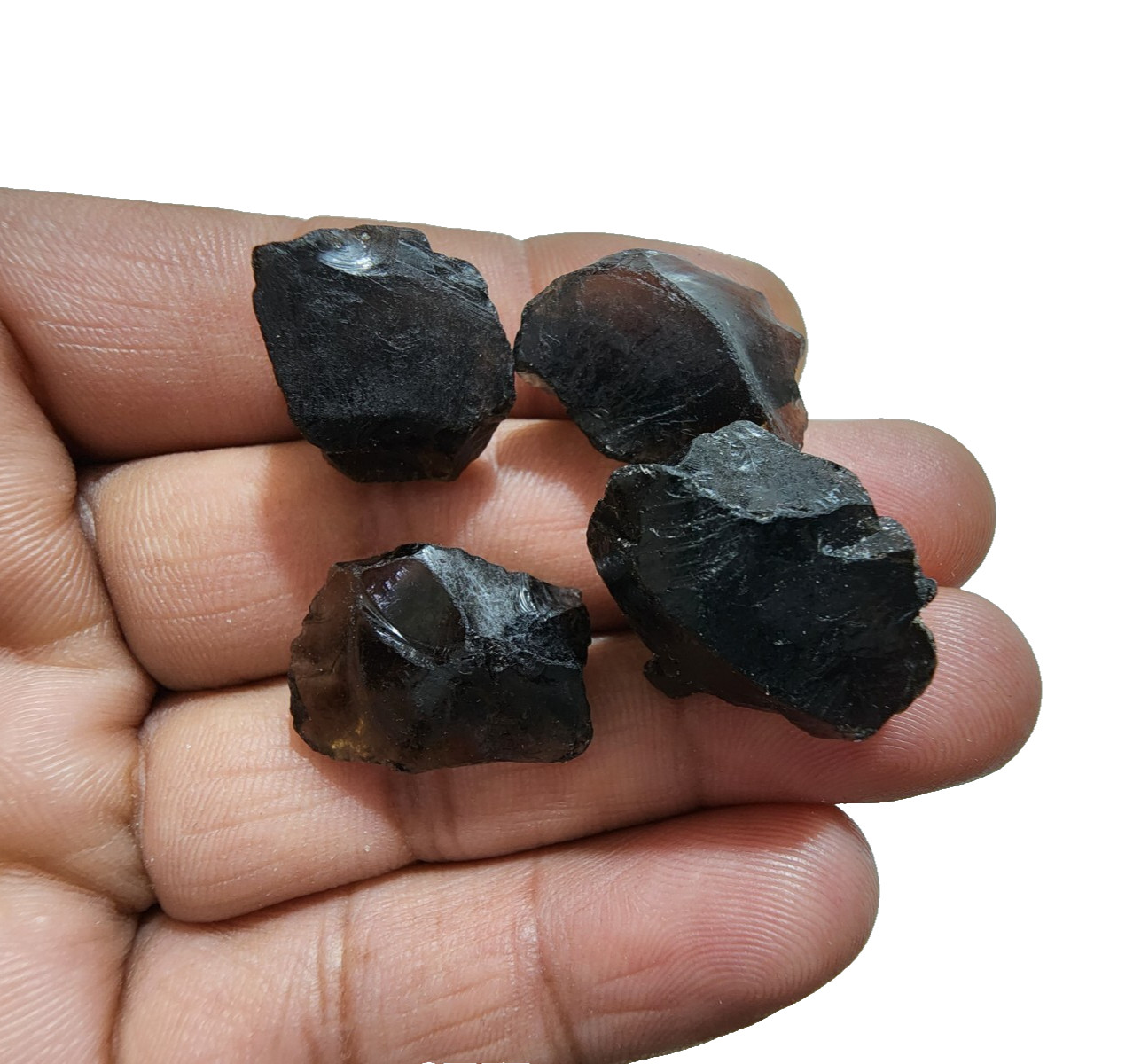 15-22 MM Top Smoky Quartz Rough Gemstone 4 Pcs Top Quality Crystal Smoky Quartz