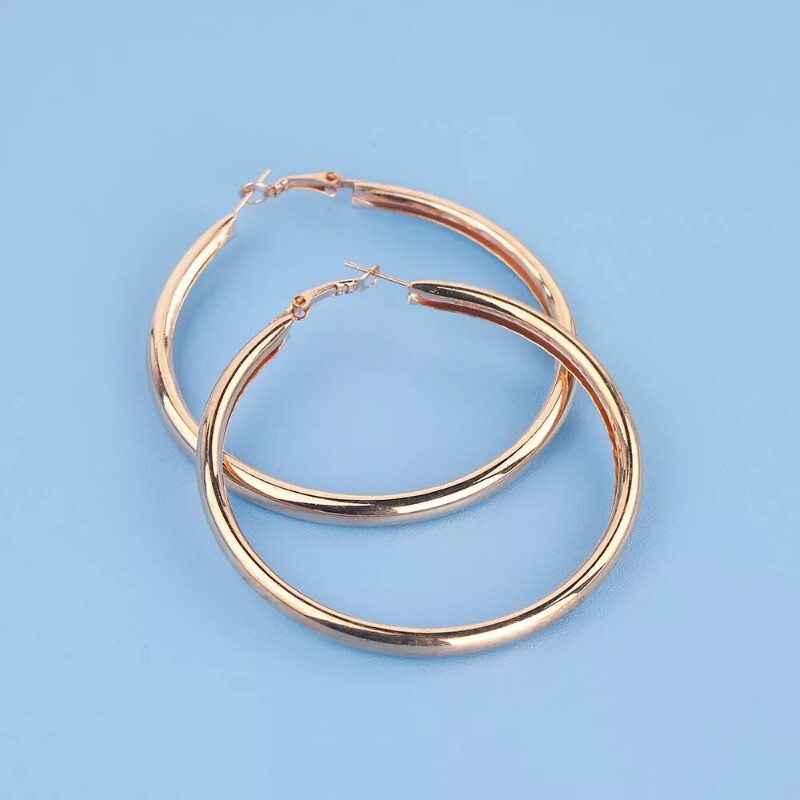 Women’s Fashion Jewelry Gold Or Silver Large THICK 4″ 100mm Hoop Earrings