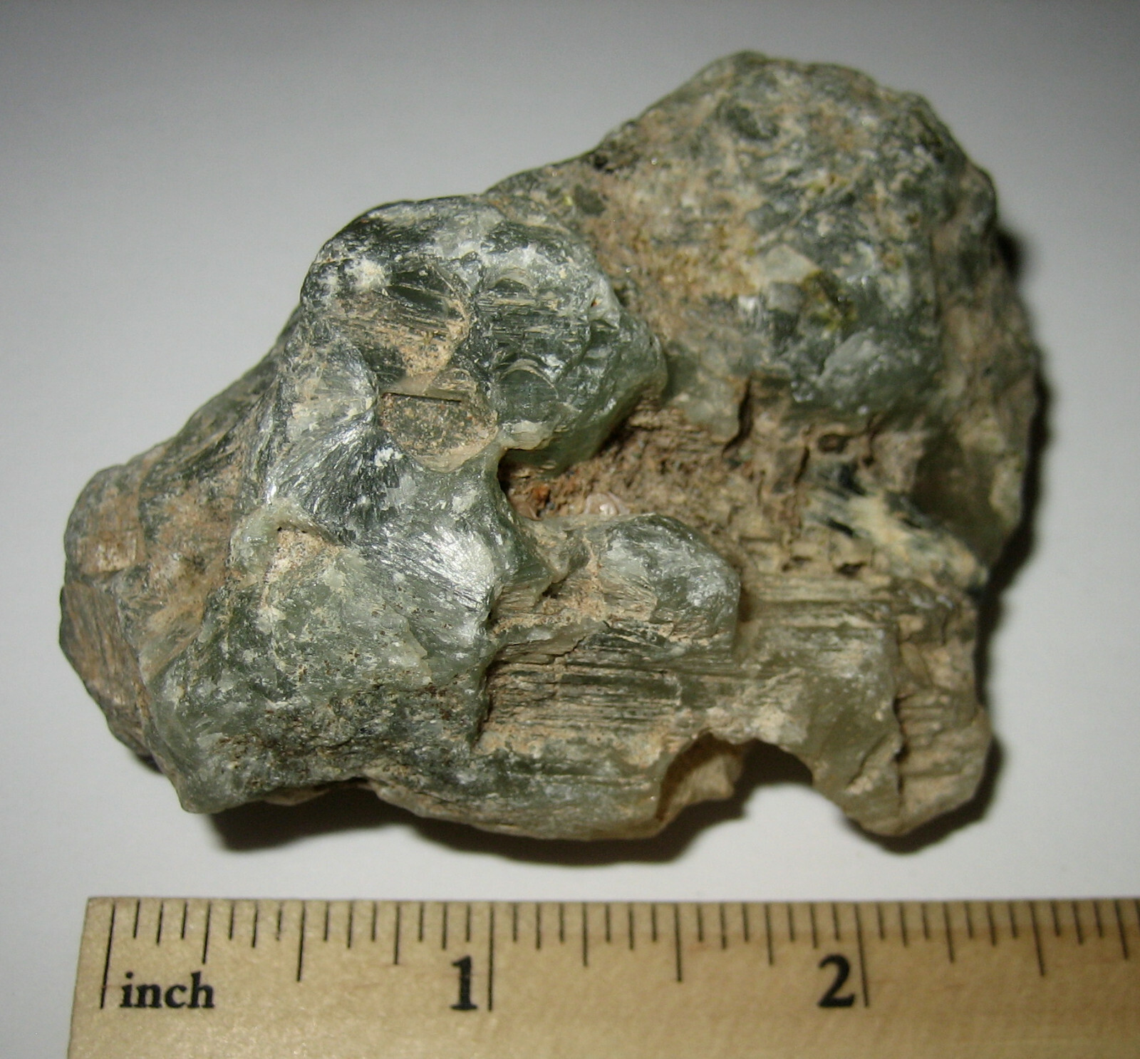 3″ NATURAL ROUGH PREHNITE & EPIDOTE CRYSTAL MINERAL MALI, AFRICA ~ 137.6g *3