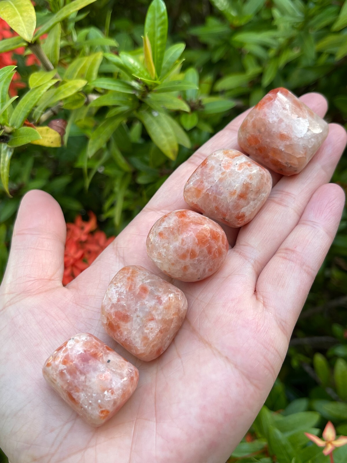 Grade A++ Sunstone Tumbled Stone, 1-1.25″ Tumbled Sunstone, Pick How Many