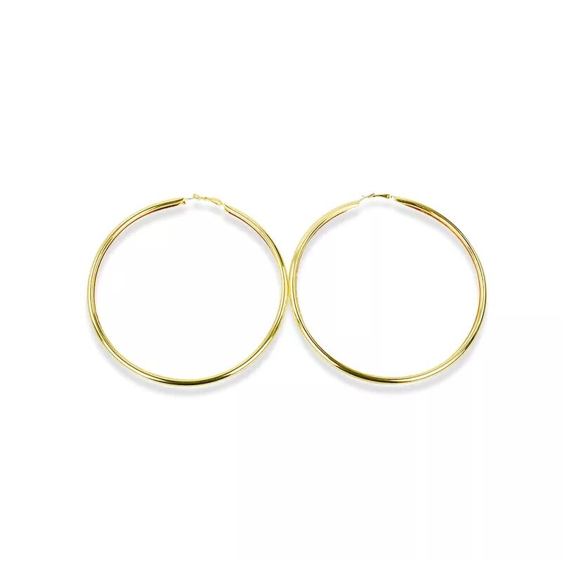 Women’s Fashion Jewelry Gold Or Silver Large THICK 4″ 100mm Hoop Earrings