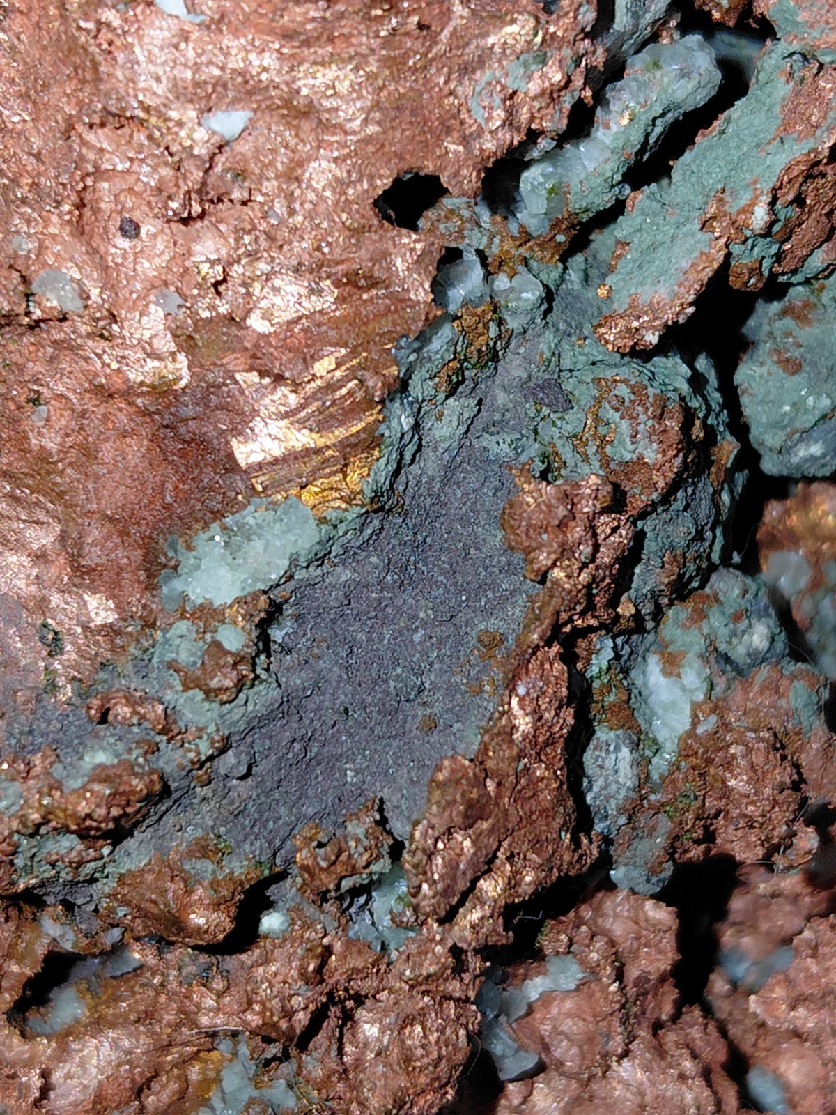 Natural Copper Crystal Specimen ON Ceramic Stand