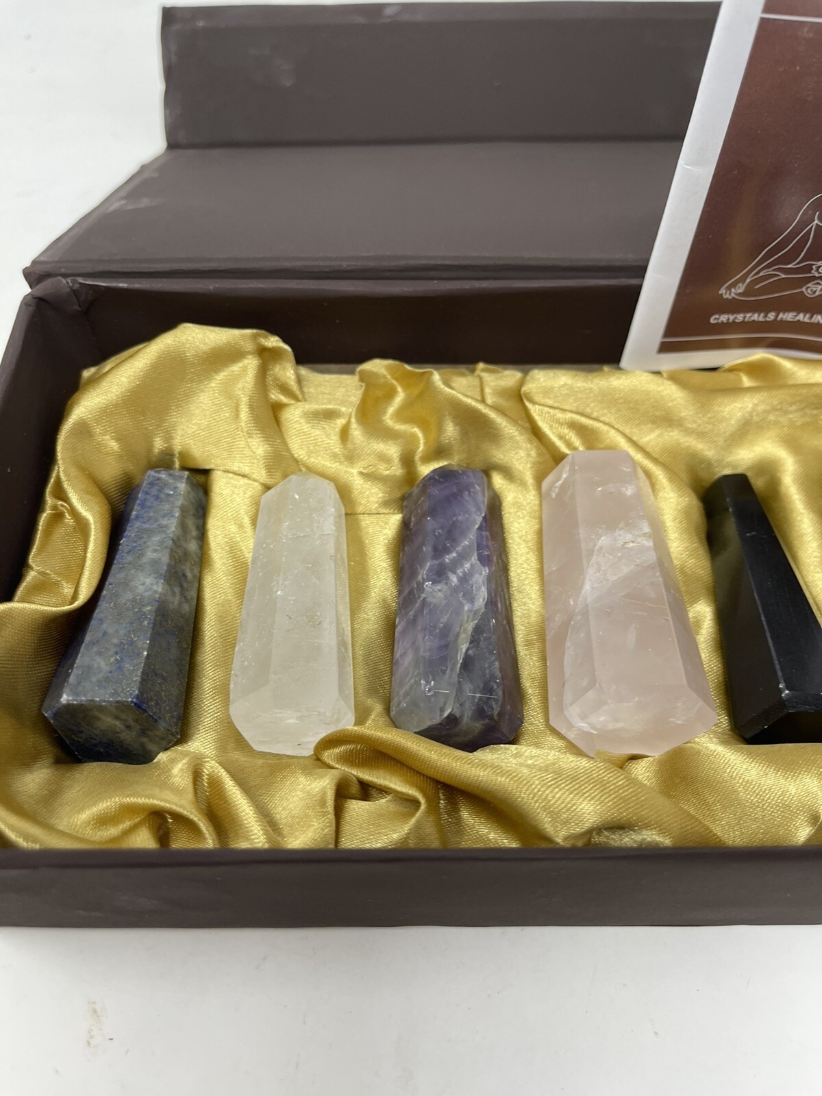 Healing Crystal Wands 2” Variety Pack W/ Pendant and Storage Case