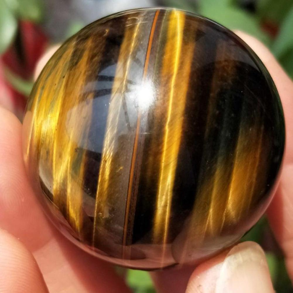 3pcs Natural Healing Stone Rare Tiger Eye Crystal Ball Gemstone Sphere