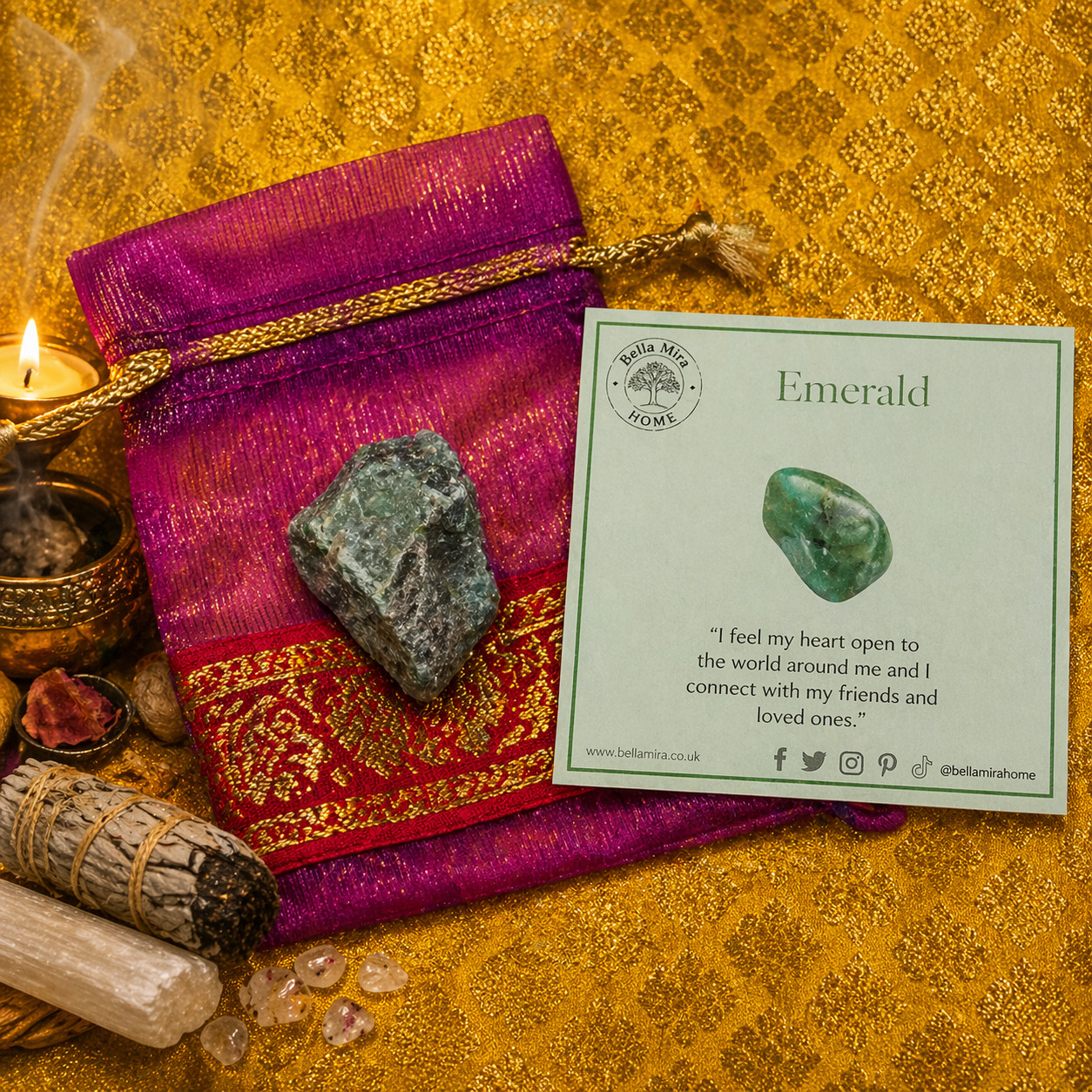 Raw Emerald Crystal Stone Natural Rough Green Stone Anniversary Birthday Gift