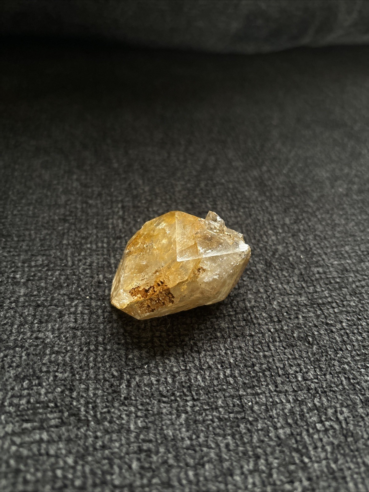 Herkimer Diamond Quartz Crystal “Golden Healer, Rider” 2in x 1.75in, 2.4oz