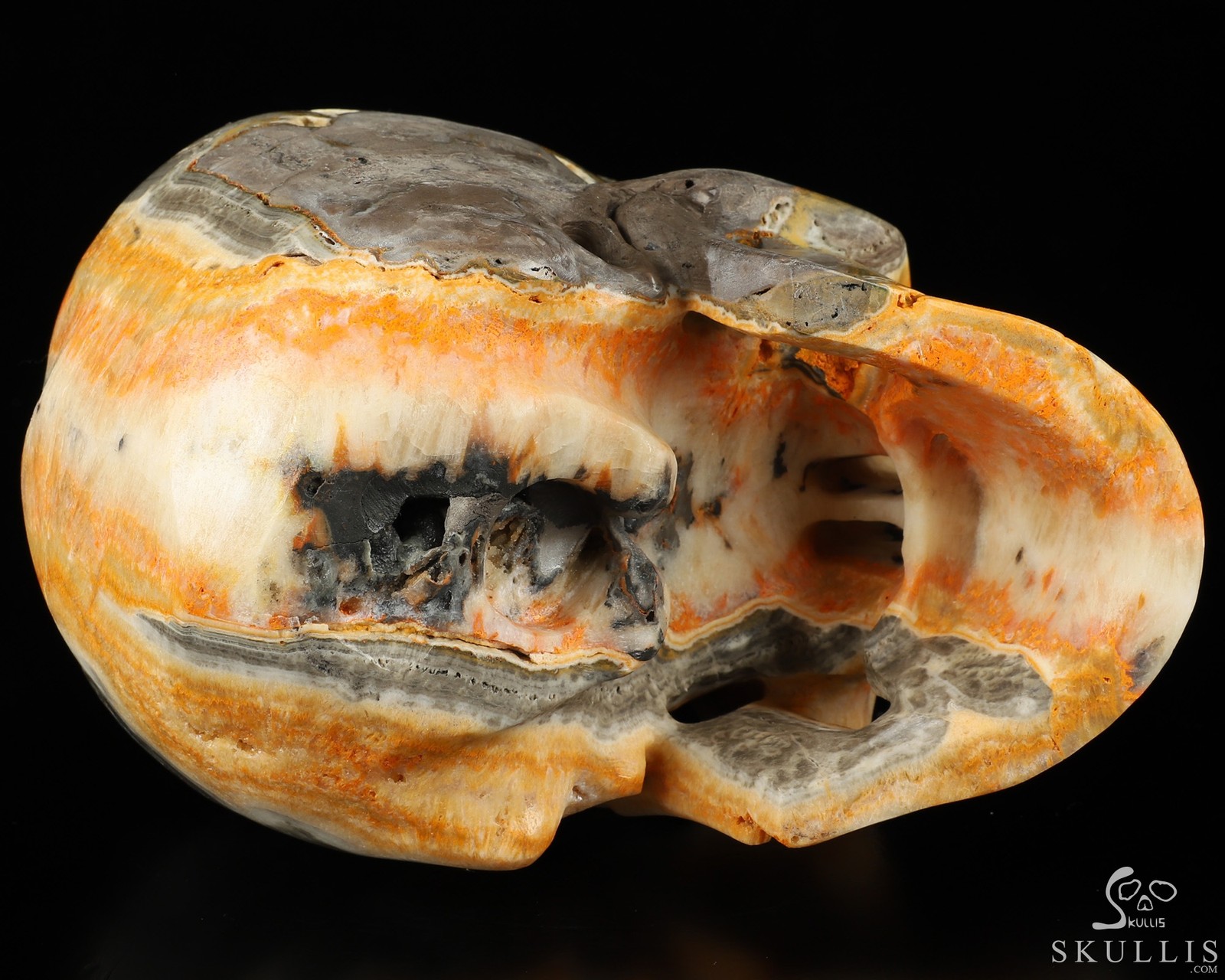 Gemstone Super Realistic! Lifesized 7.0″ Bumble Bee Jasper Crystal Skull
