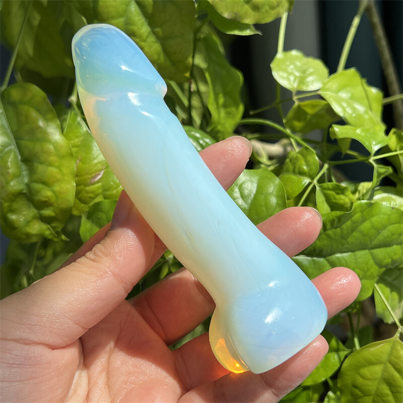4.4″ Opalite quartz carved Male Penis skull quartz crystal skull Figurines 1pc