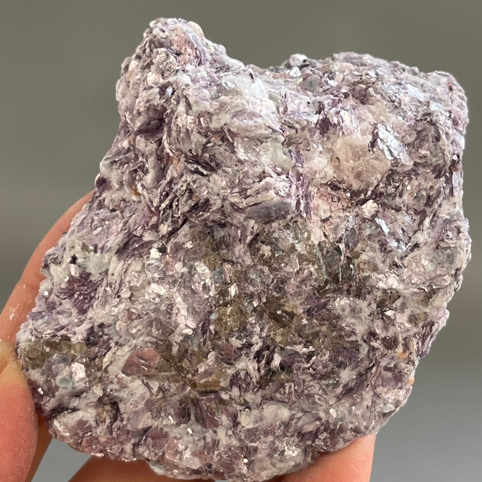 239g Natural Marvelous Lepidolite Purple Mica Crystal Reiki Stone Specimen CG10