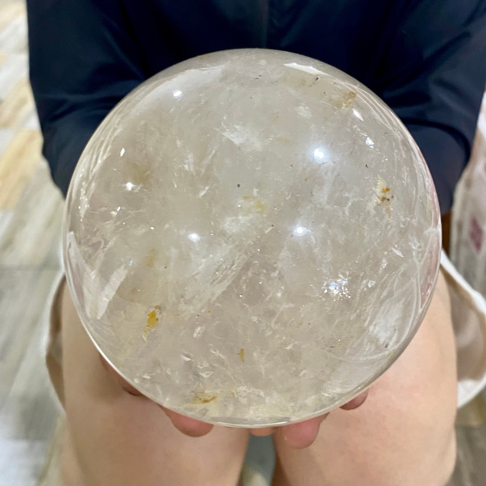 5.04LB Natural clear quartz sphere quartz crystal ball reiki Energy healing