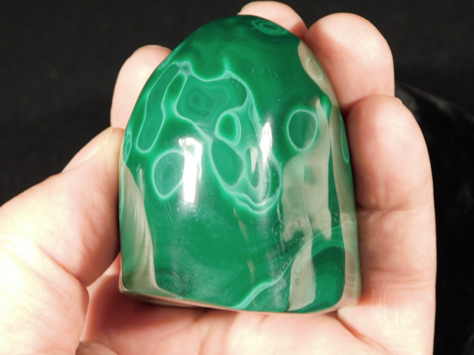 Big! Polished Deep GREEN Malachite STALACTITE or Stalagmite From the Congo 356gr