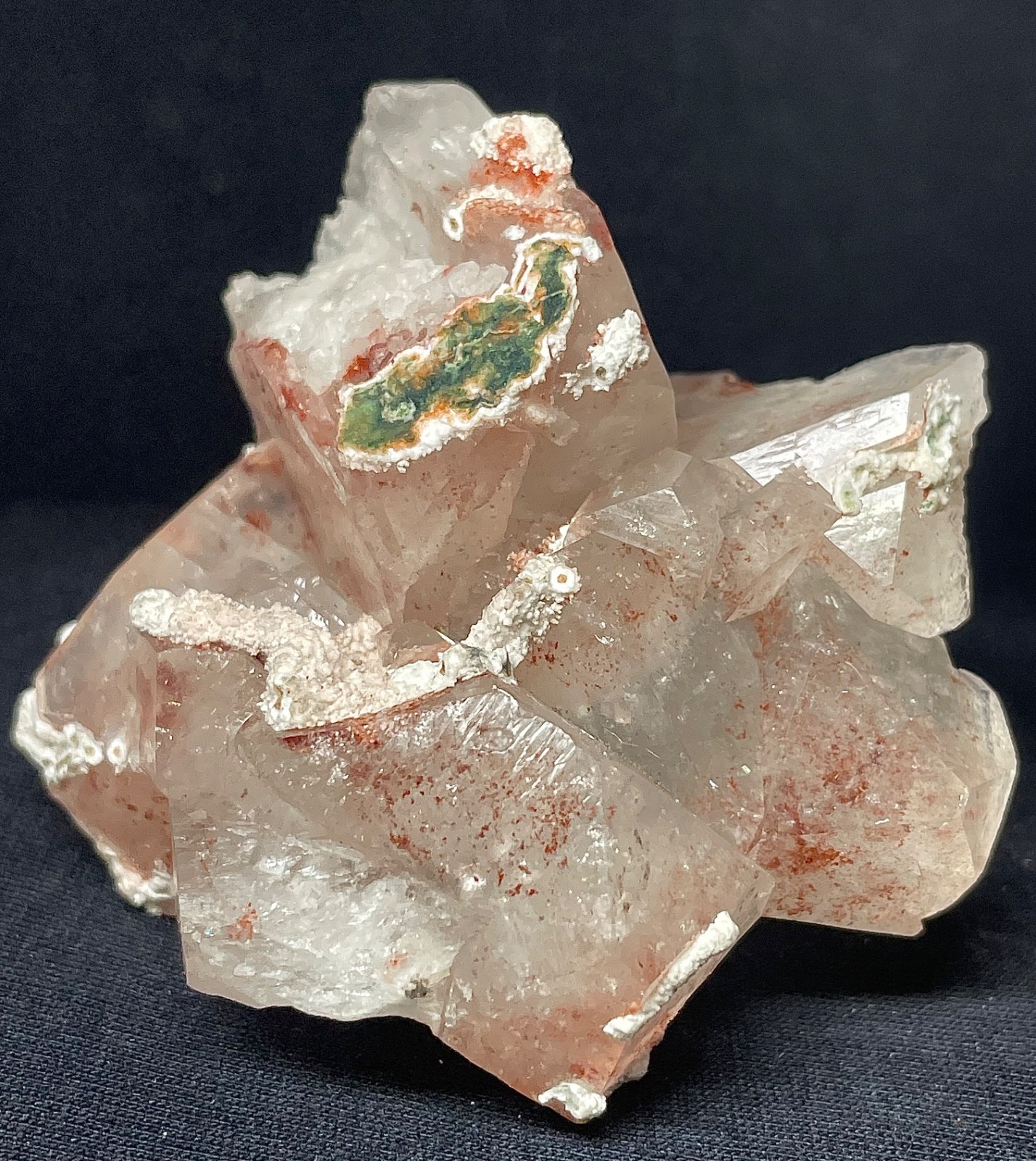 Natural red Apophyllite crystal specimen 146 gr 6.6×7.5×5.5 cm video