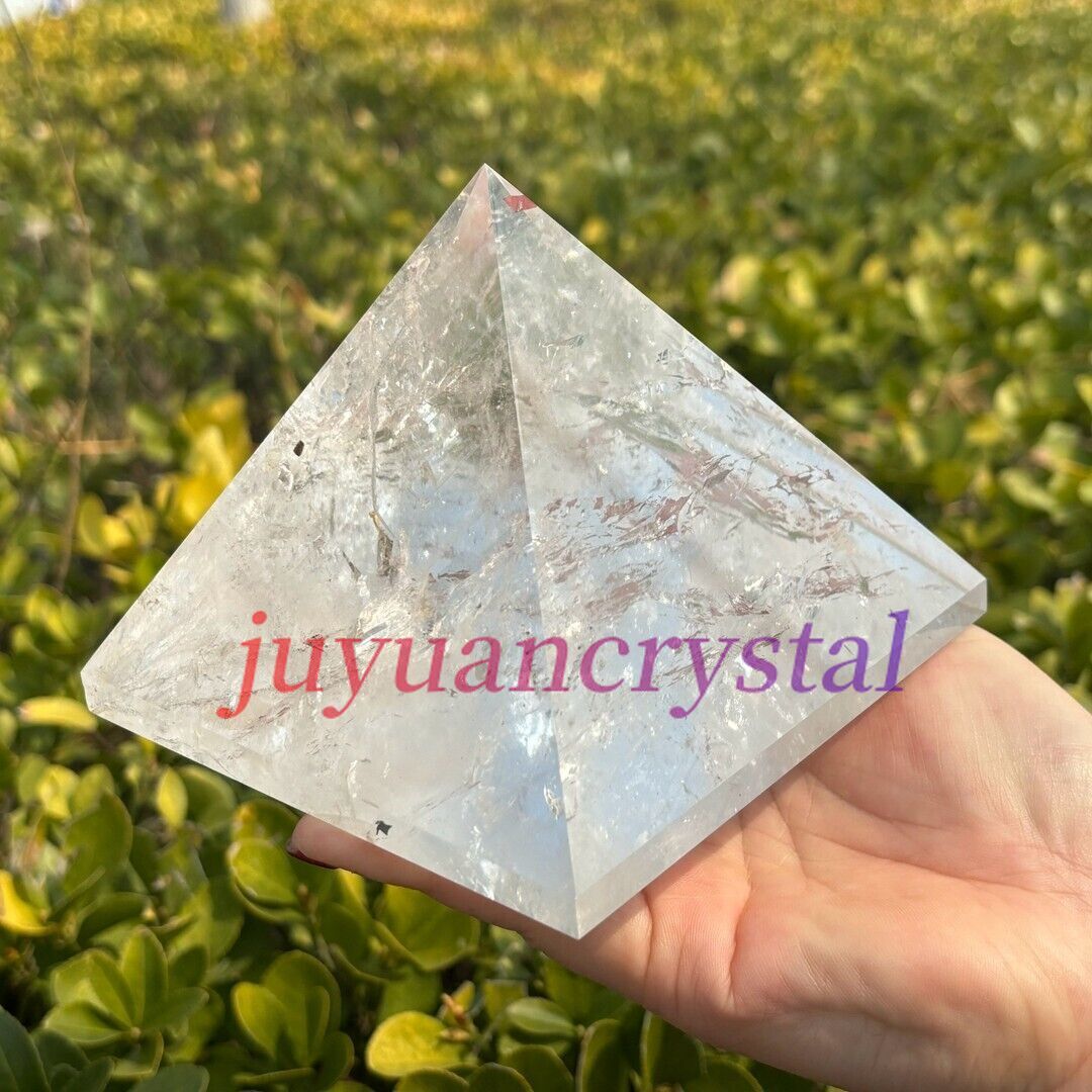 3.3LB+ Natural Clear Quartz Pyramid Crystals Tower Point Wand Healing 1pc AAAA+