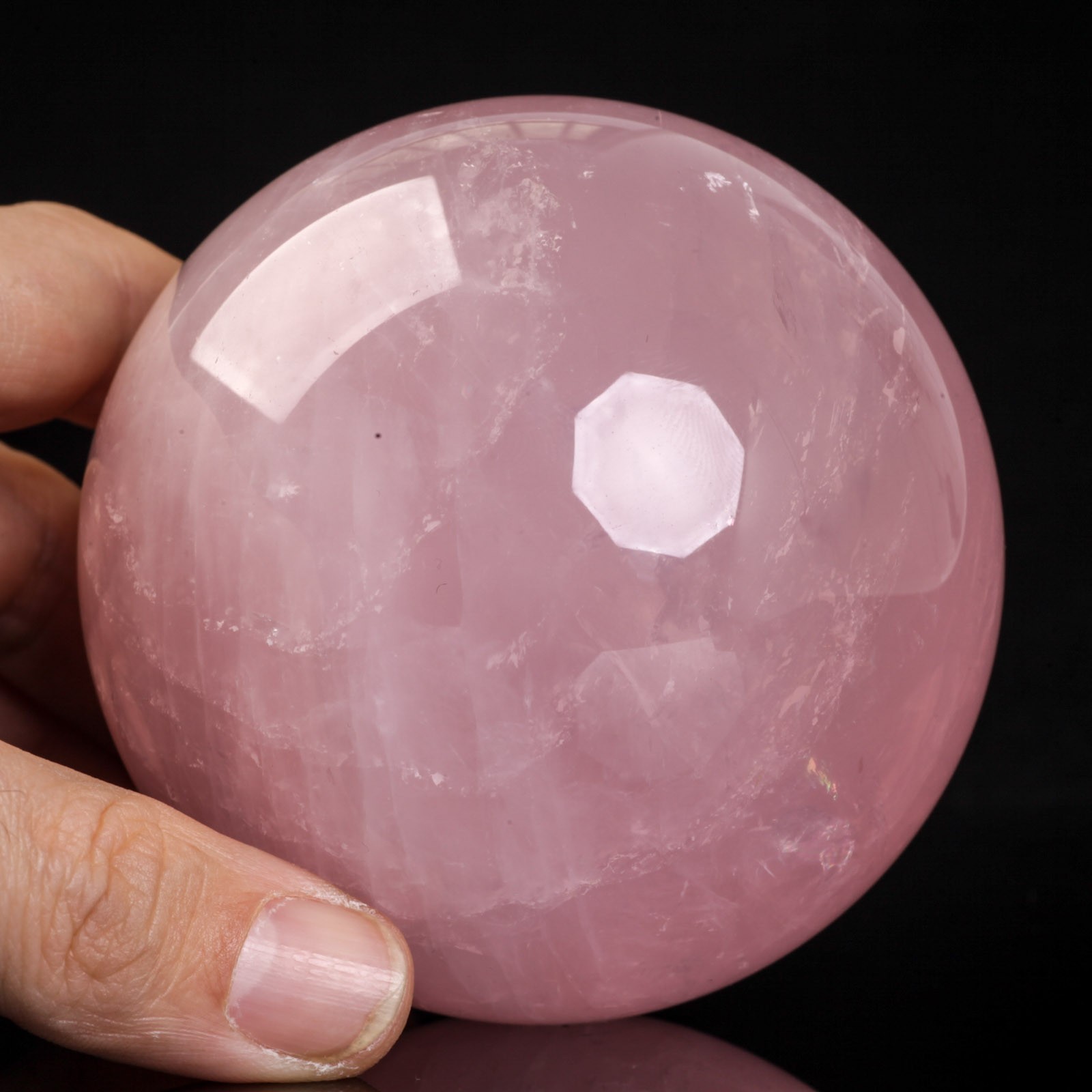 755g 82mm Pink Rose Quartz Sphere Large Crystal Ball Natural Healing Stone Decor