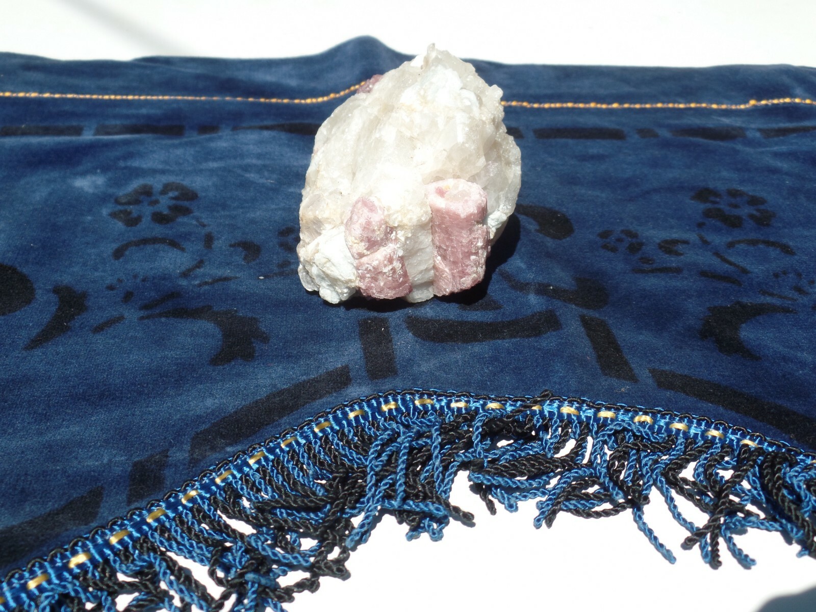 Pink Tourmaline Quartz Crystal Cluster – 8cm l, 7cm w, 7cm h 40 grams