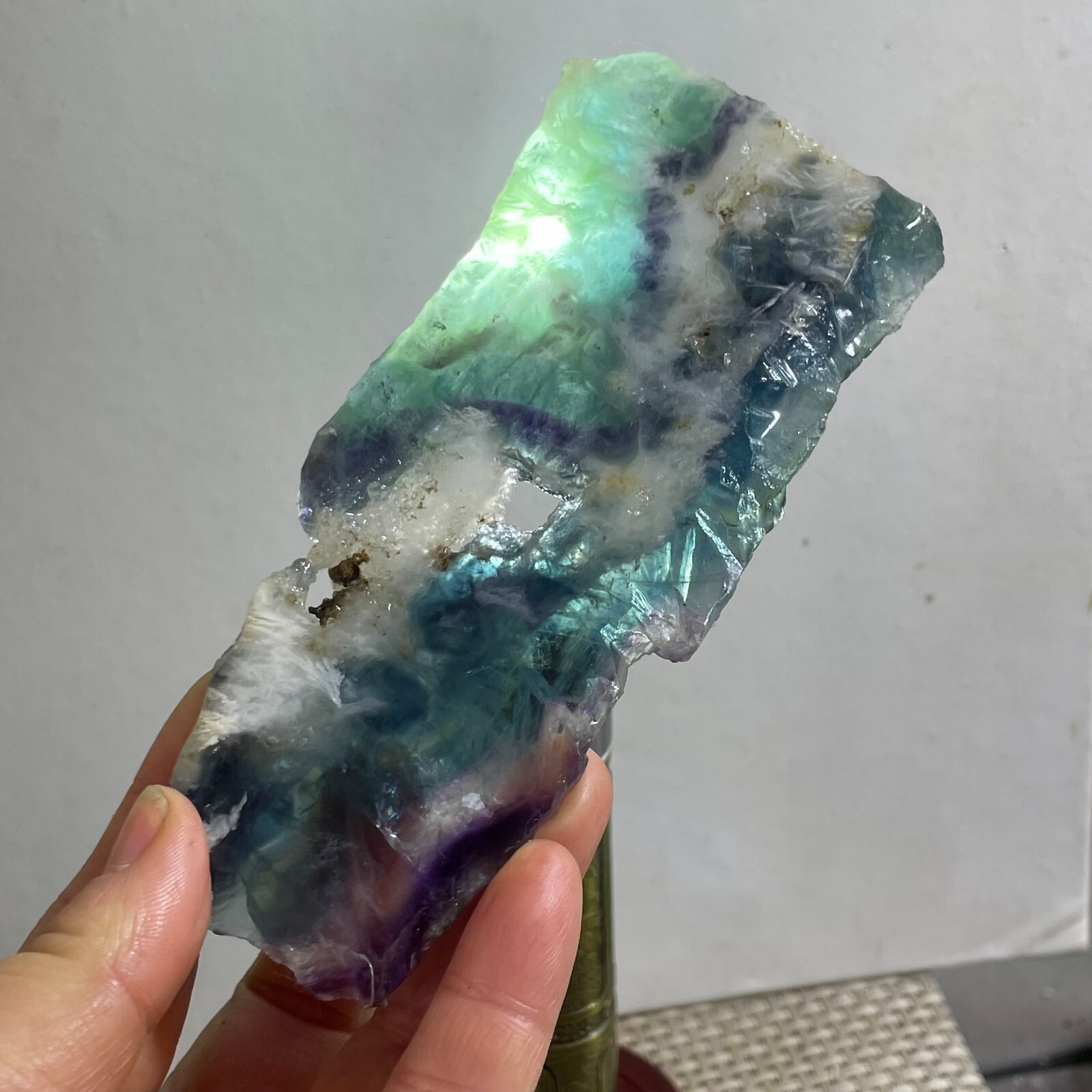 NATURAL color Cubic FLUORITE Quartz Crystal Cluster Mineral Specimen 164g h247