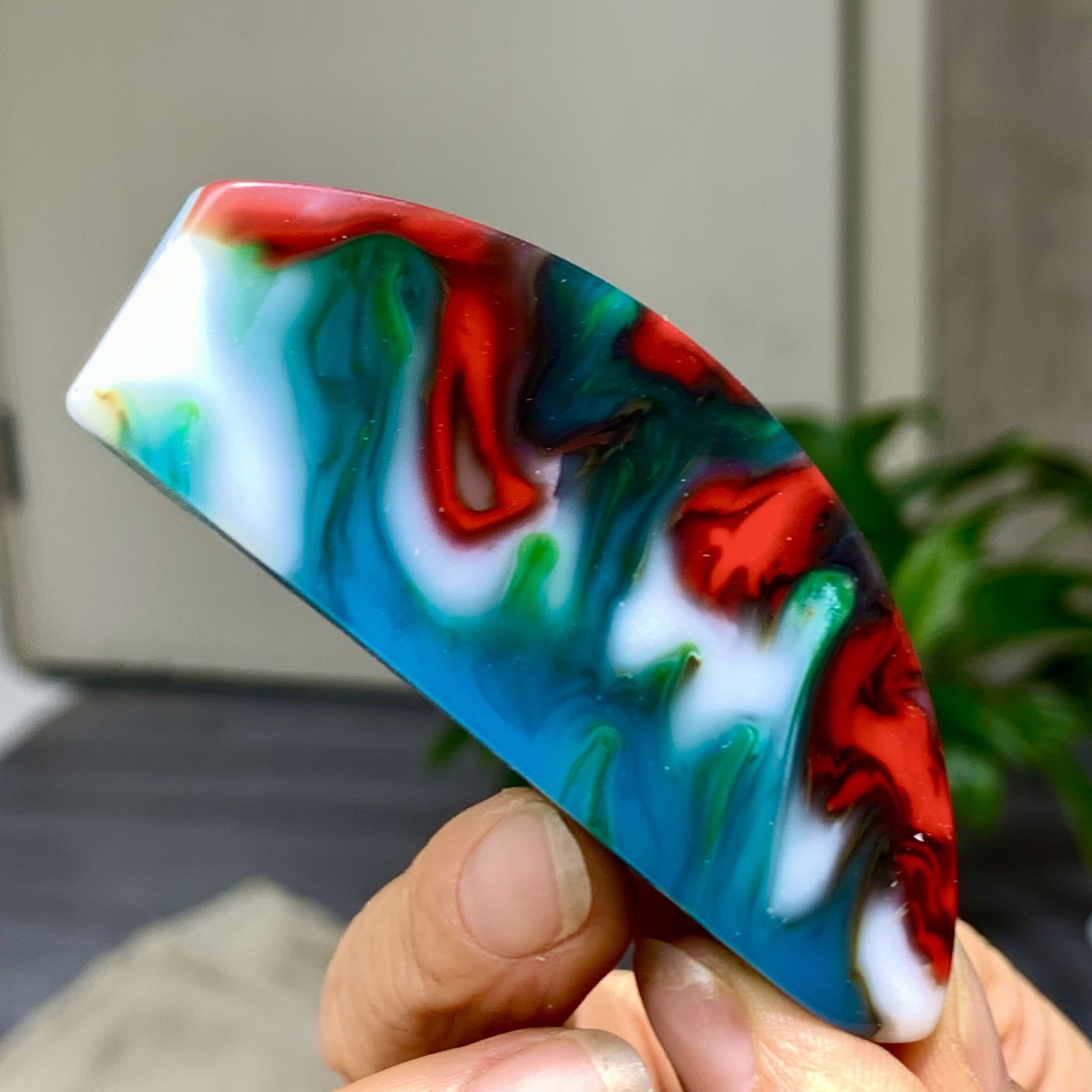 85G Natural NanHong Agate block multicolored Pattern Cabochon mineral Crystal