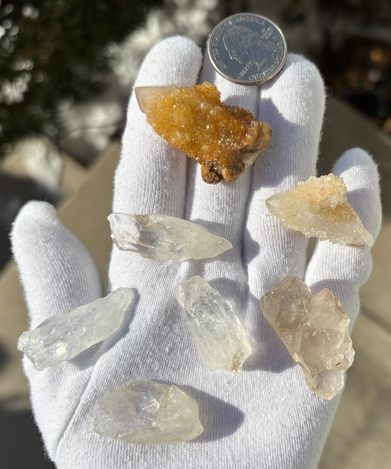 USA SALE 66g LOT AZEZTULITE/SPIRIT QUARTZ/GOLDEN HEALER SPIRIT/ELESTIAL/FAIRY
