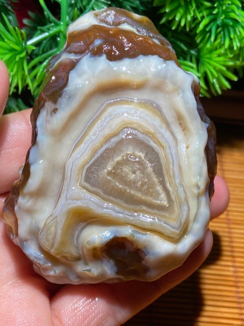 Rare China Inner Mongolia Gobi Eye Agate Stone Specimen 100% Natural Designer