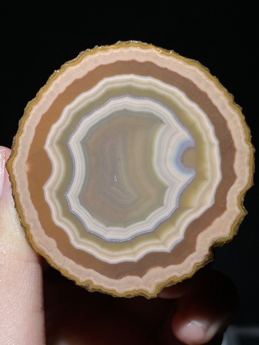 1Pair China Agate Hebei xuanhua natural Slices Crystal collectible 135g 112