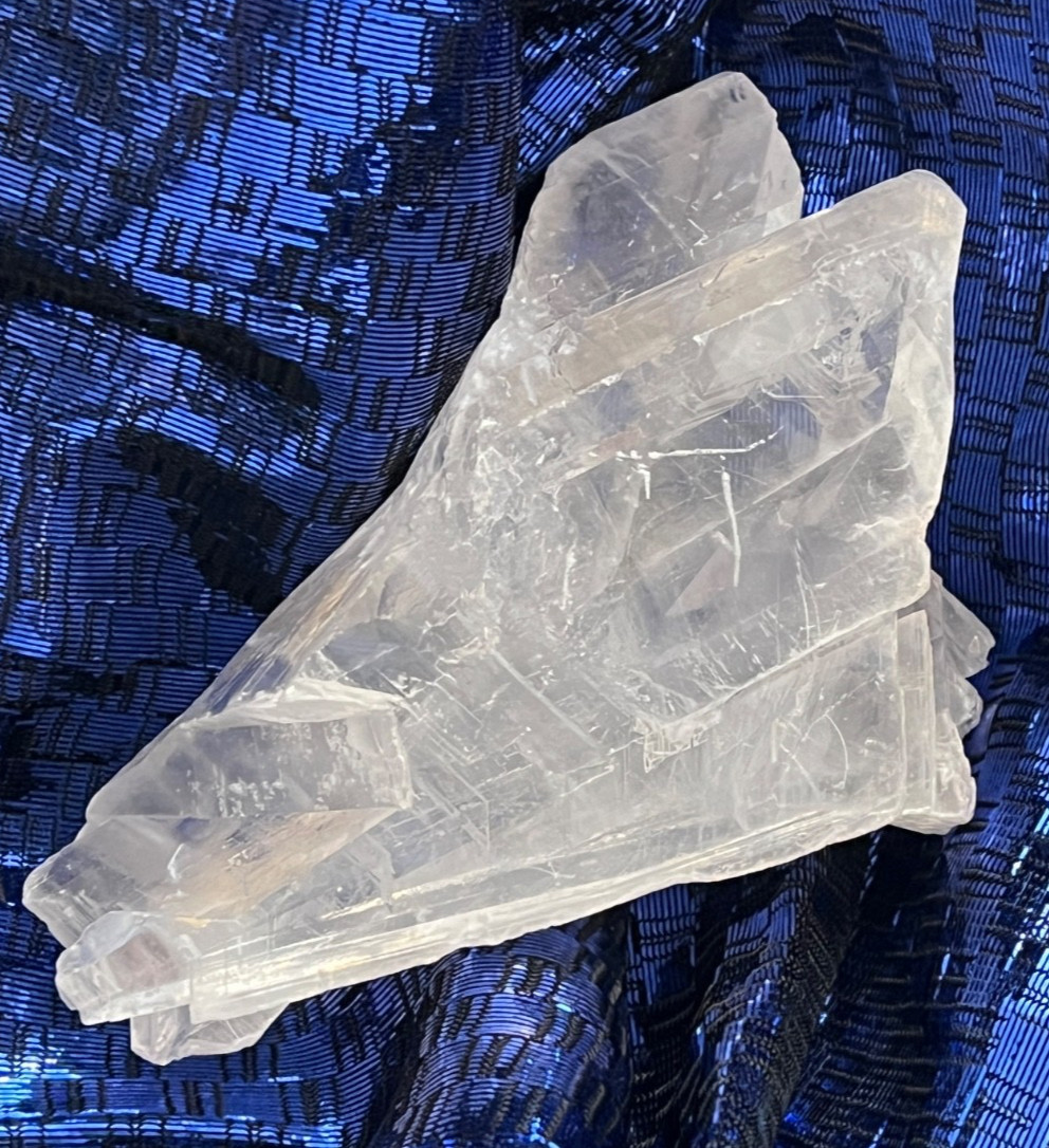 Clear Selenite Crystal Natural Raw Mineral Specimen Unique Shape 4″ x 3″