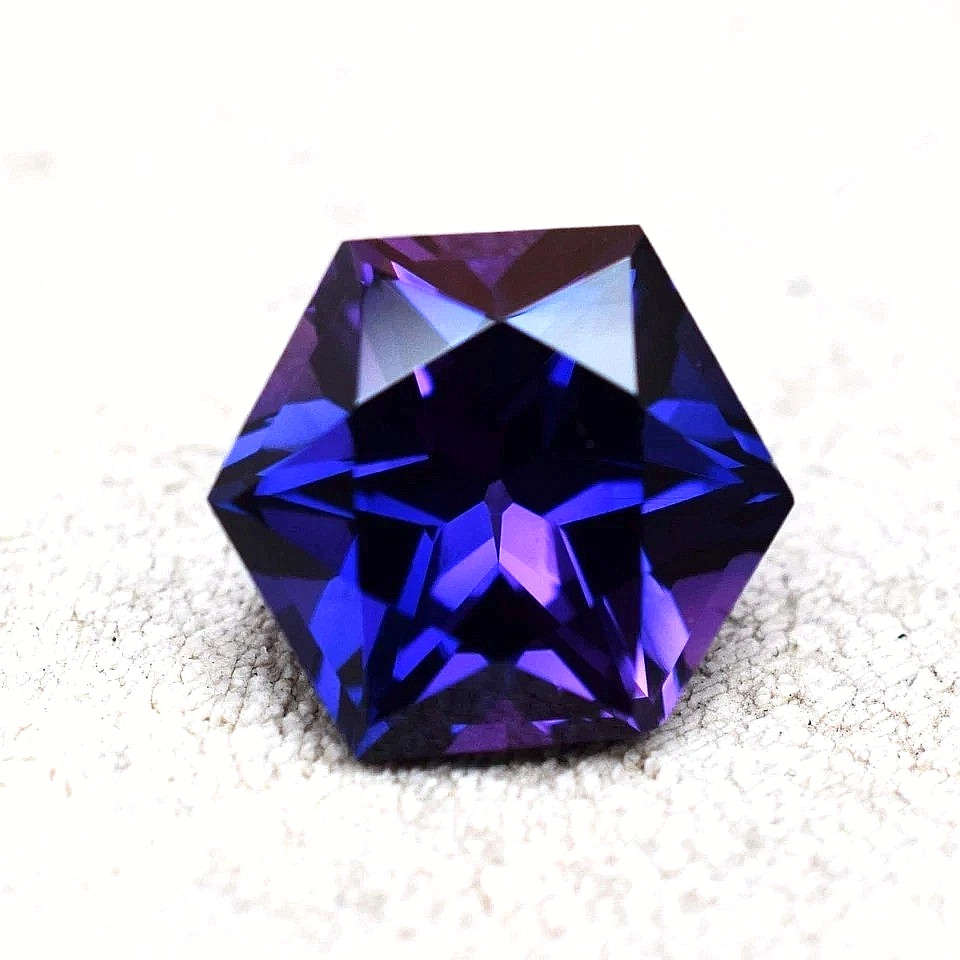 8-9 Ct Purple Amethyst Hexagon Shape Certified Natural Gemstone Loose Gemstone
