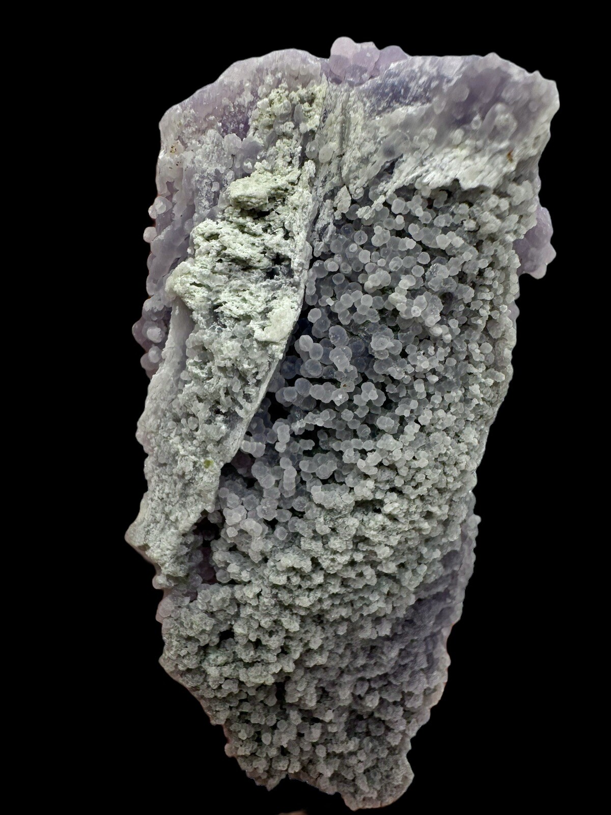 Iridescent Blue Grape Agate Cluster Botryoidal Mineral Specimen Chalcedony