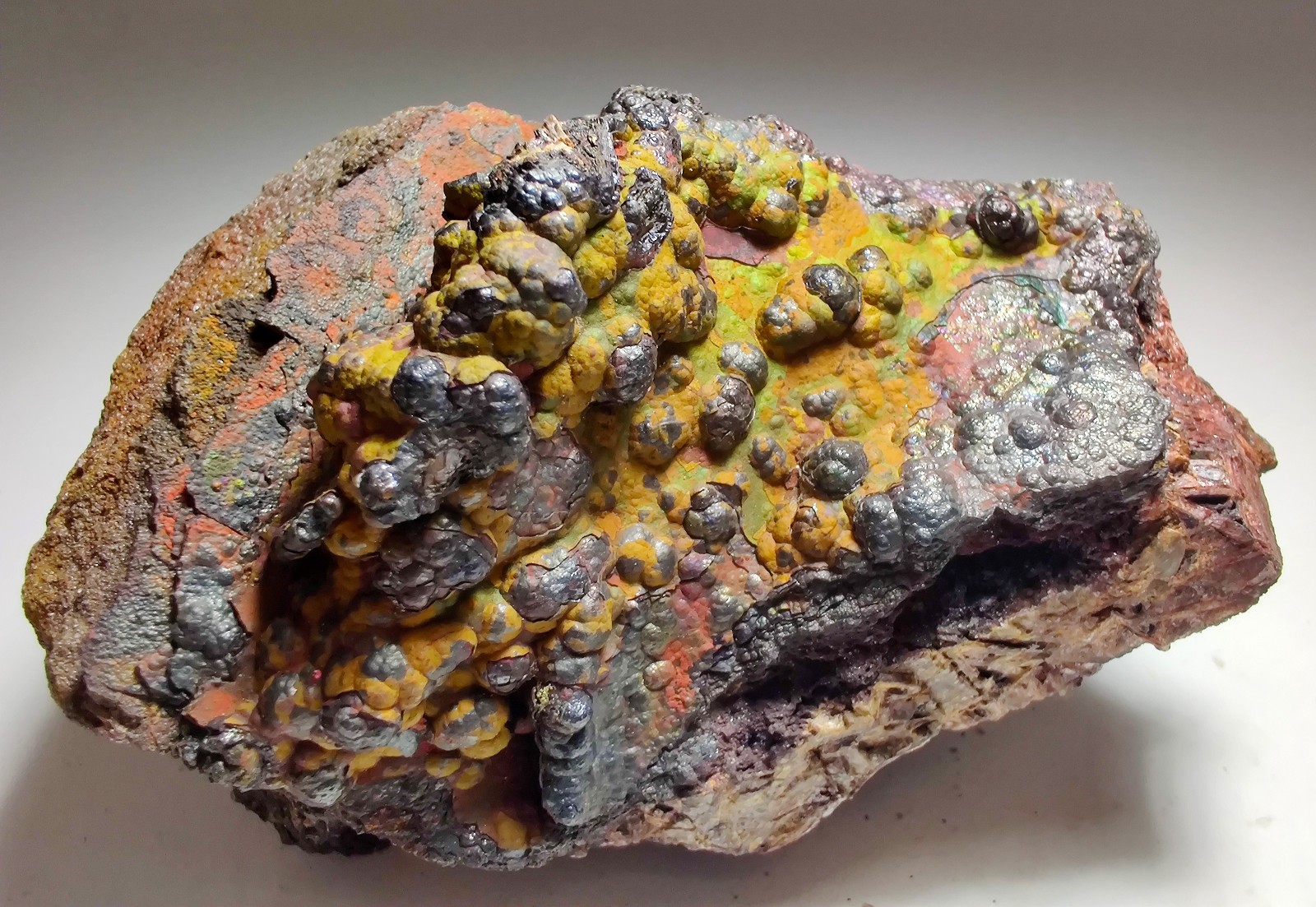 Rainbow colored Hematite and Kyanite. Graves Mountain, Georgia. 316 grams.