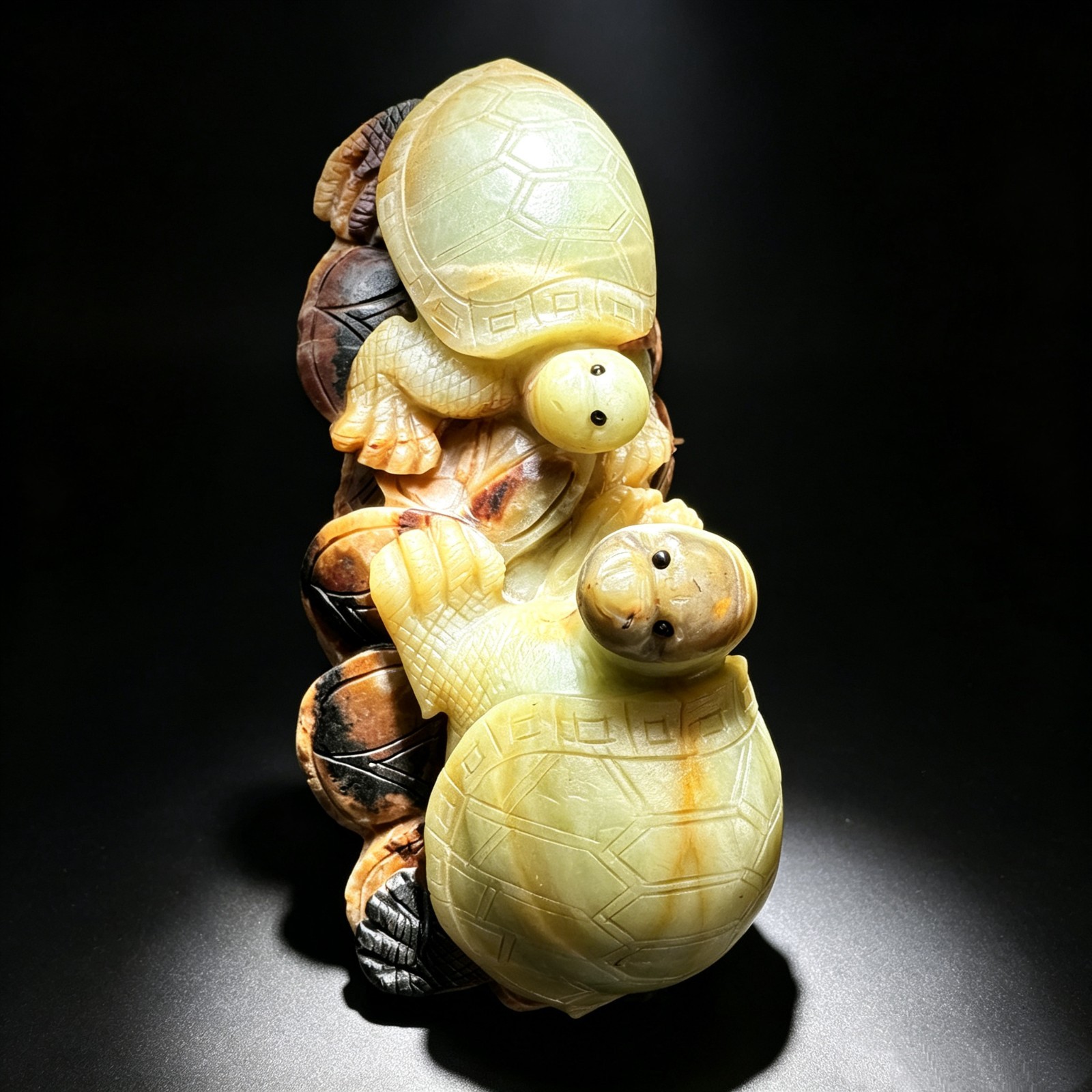 Natural Amazonite Turtle Figurine – Hand Carved Large Tortoise Statue 1175g