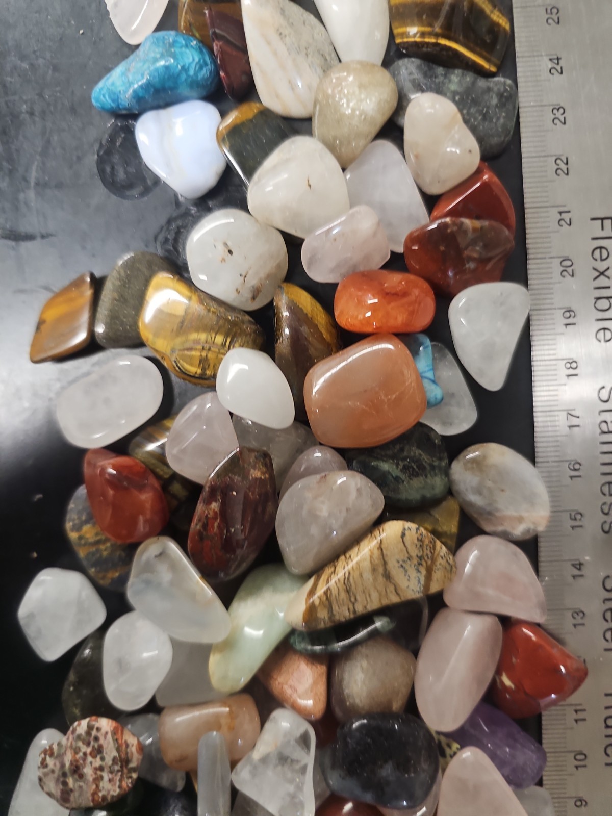 2 lb Wholesale Bulk Lot Assorted Mixed Tumbled Stones 1/2″ to 1-1/4″ Crystals