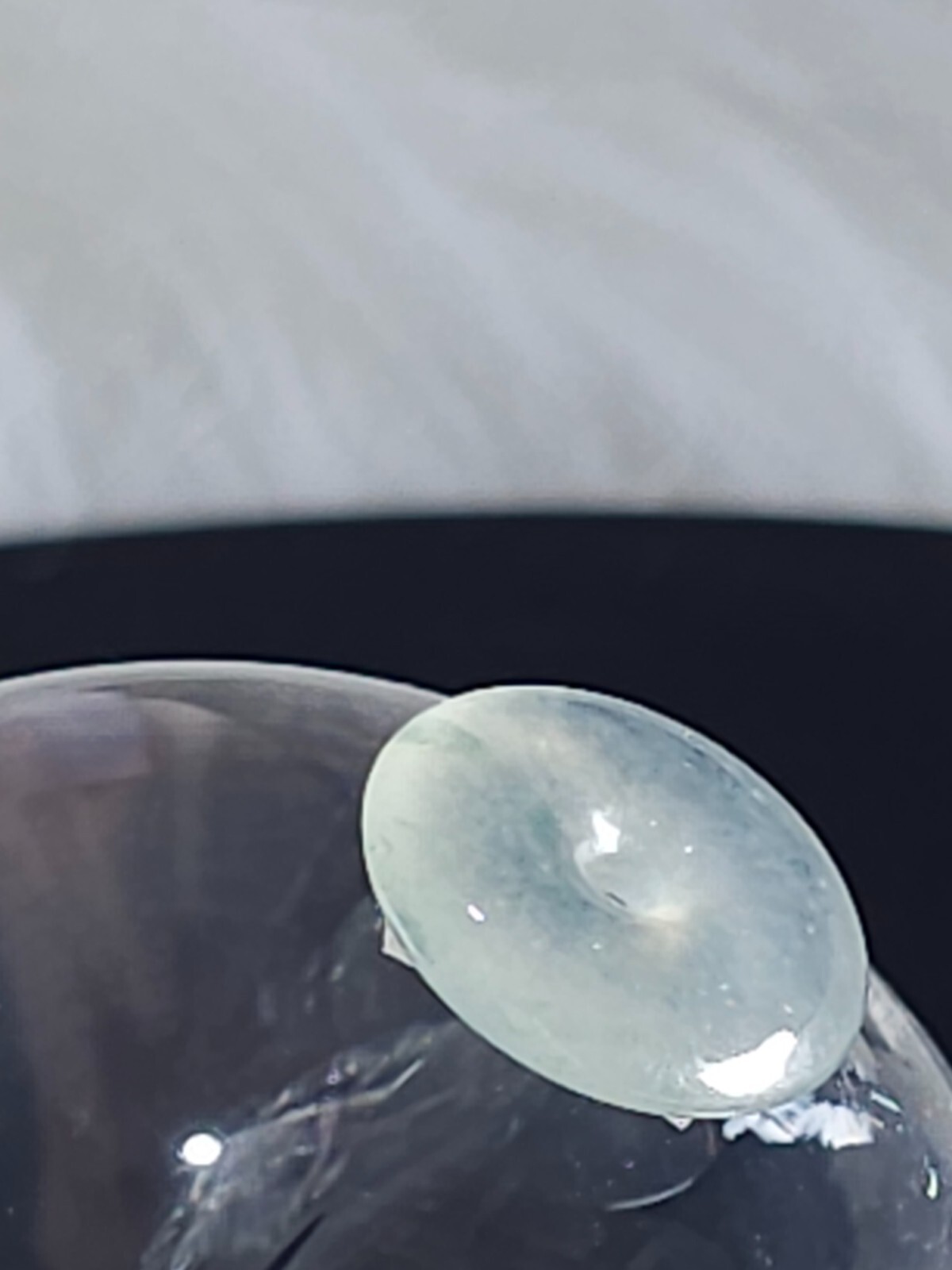 15mm Jade Pi Disc Pendant | Icy Green Donut Bead | Semi-Translucent 1.84g