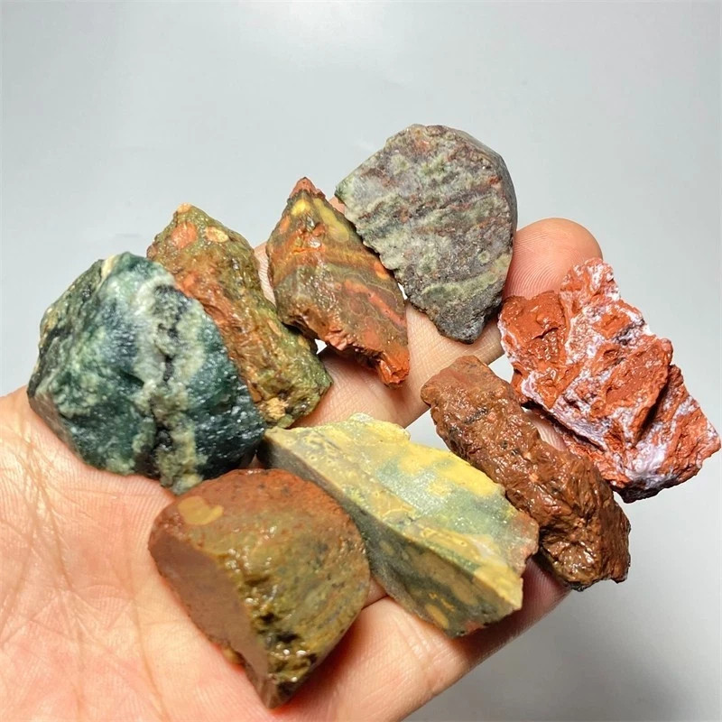 8 ITEM LOT 107g Collection Eye 8th Vein Ocean Jasper Agate Druzy Reiki Stone